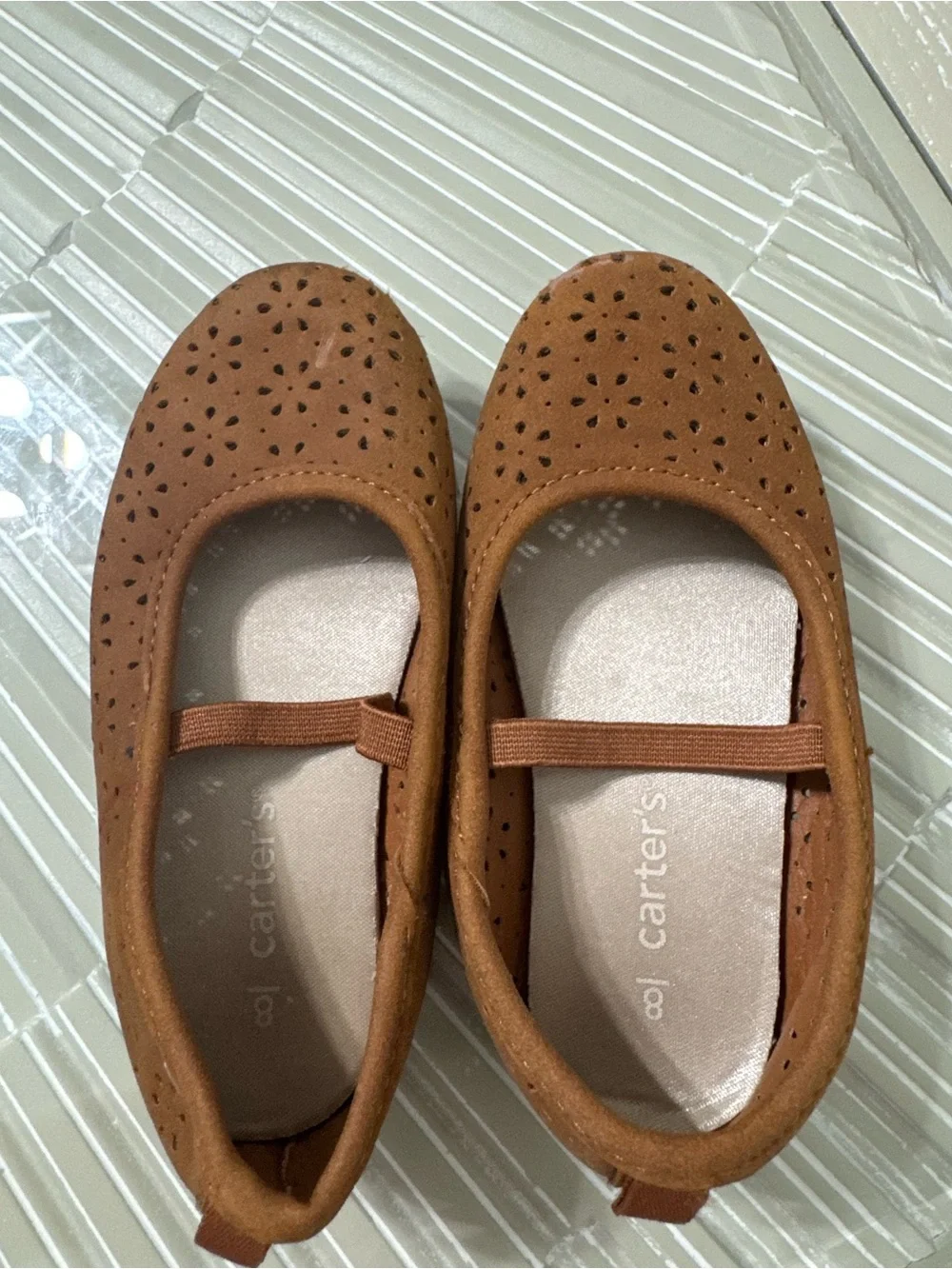 Carters Brown Perforated Flats Size 8C